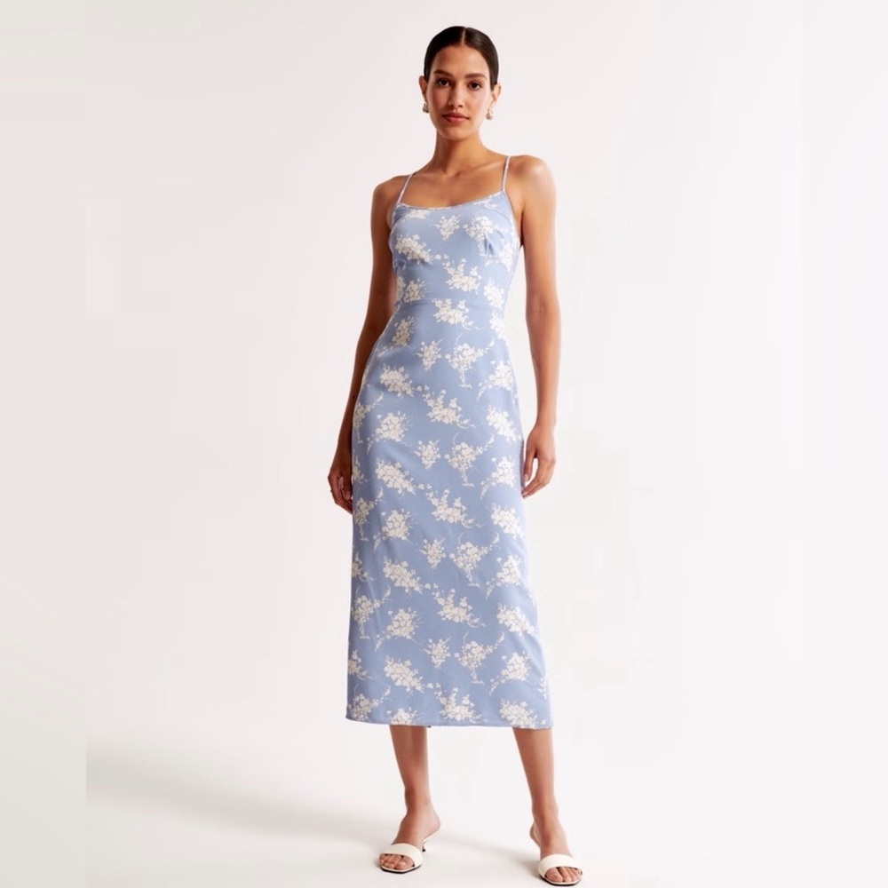 Abercrombie floral midi dress XS petite - Picture 1 of 5